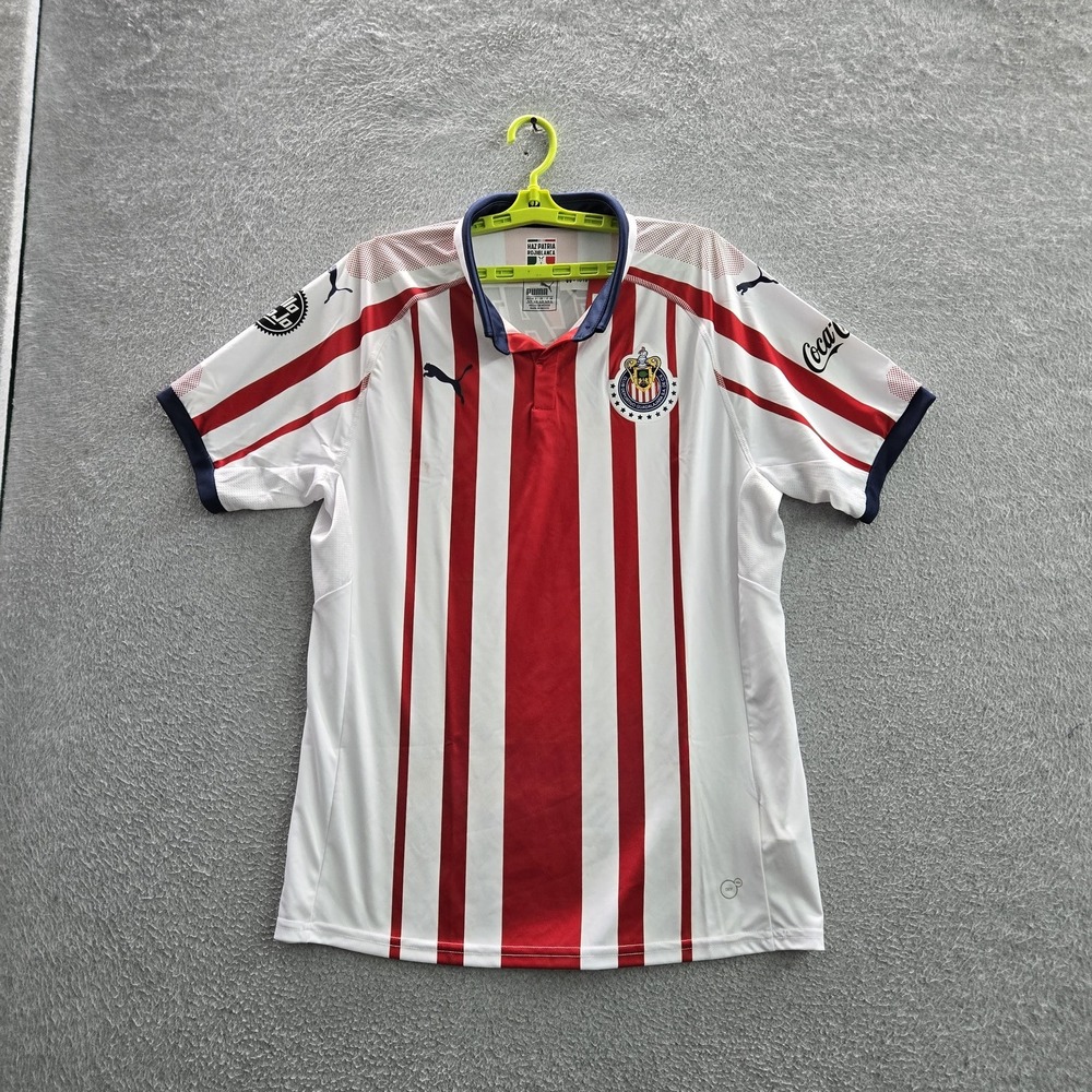 Club Deportivo Guadalajara Chivas Home Shirt Men Jersey XL White Puma NWT READ